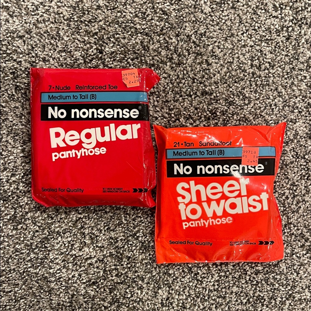 Vintage 80s No Nonsense Pantyhose Set